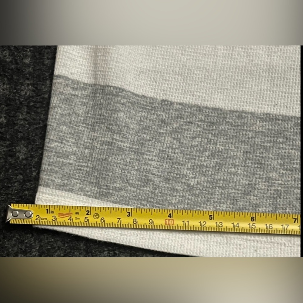 Express Men's Gray and White Striped Shirt . - Picture 8 of 13